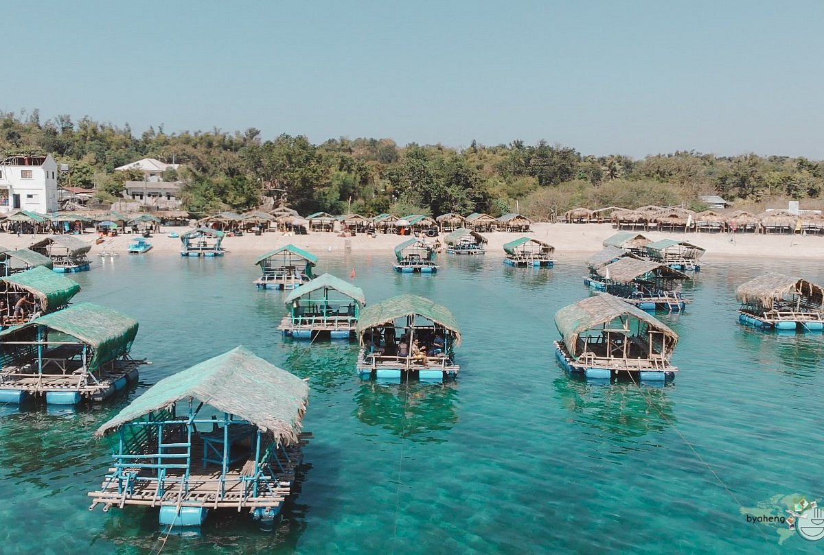 Floating cottages off the coast of Badoc